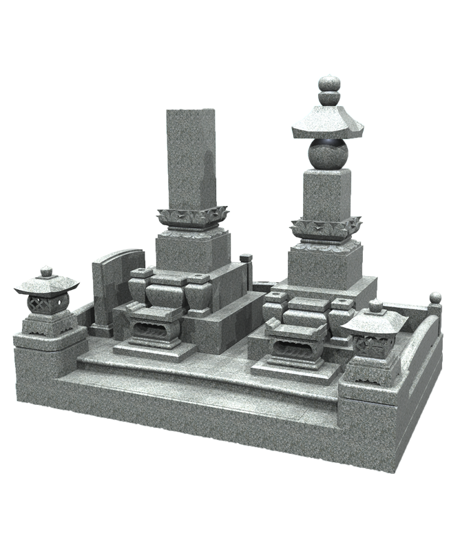 墓石と五輪塔セット